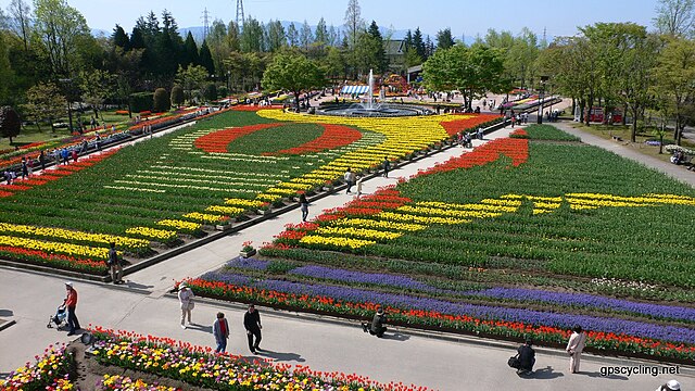 砺波チューリップ公園(สวนทิวลิปโทนามิ): "ดอกทิวลิปแห่งความฝัน"